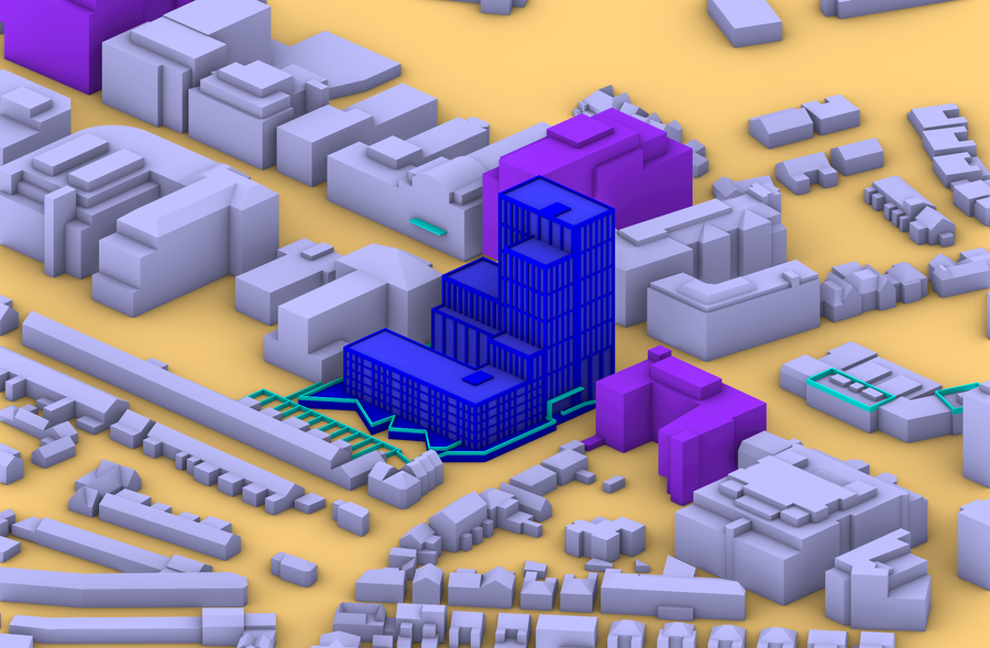 3D Model of Target and Surrounds Utilised for Numerical Modelling