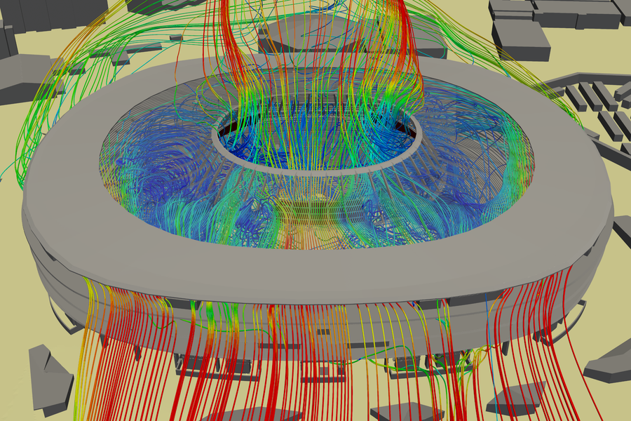 Wind Flow Streamlines