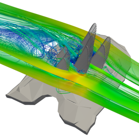 Wind Flow Streamlines