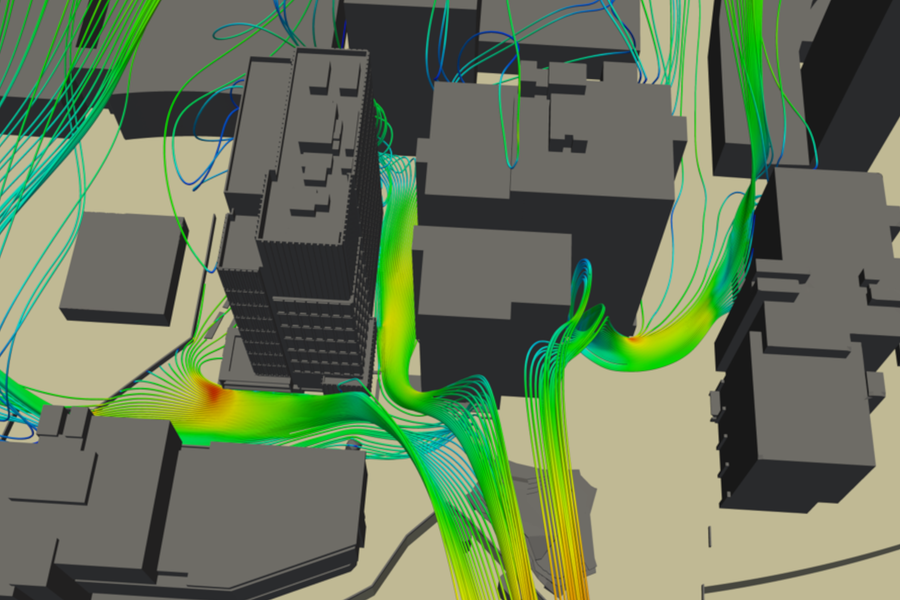 Wind Flow Streamlines