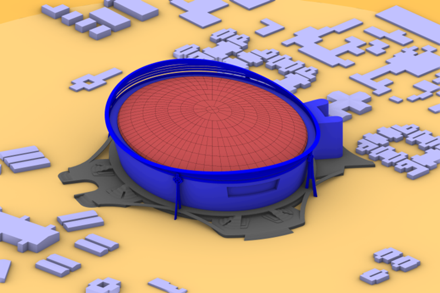 3D Model of Target and Surrounds Utilised for Numerical Modelling