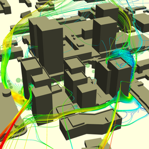 Wind Flow Streamlines